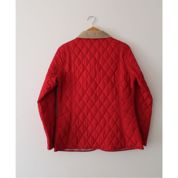 Barbour Annandale Diamond Quilted Coat Red Size US 8/ UK 12 - Picture 2 of 8